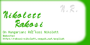 nikolett rakosi business card